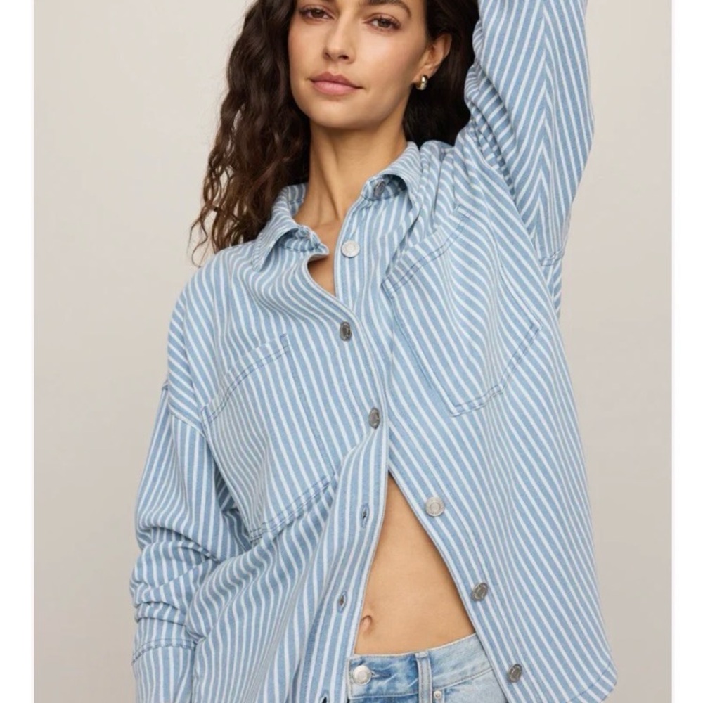 Z Supply all day knit stripe jacket in Santorini indigo - Women's Top